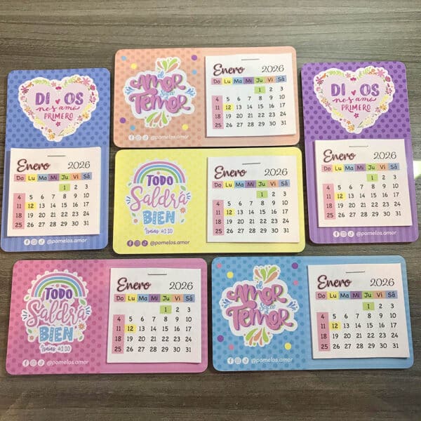 Mini calendarios de Imán X12