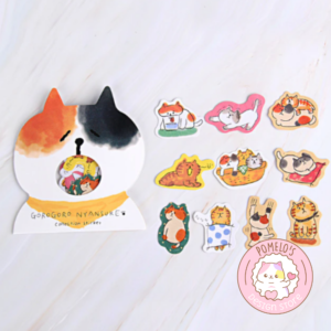 Stickers Gatito Calicó Chistoso