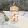 Vaso Cristal God is so much -Brillitos