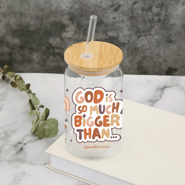 Vaso Cristal God is so much -Brillitos