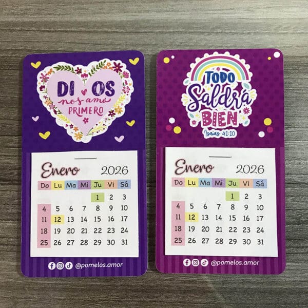 Mini calendarios de Imán X12