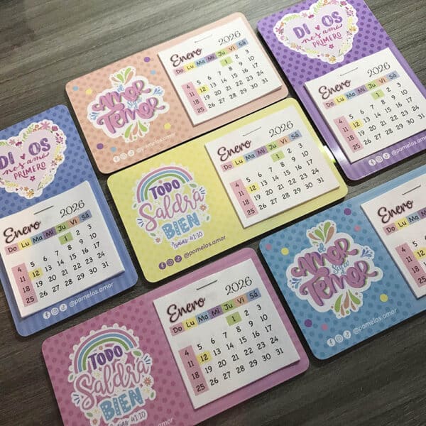 Mini calendarios de Imán X12