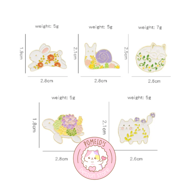Pin Conejito con Flores