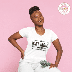 Camiseta Cat Mom -Mujer