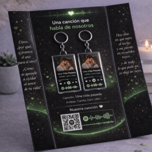 Llaveros de pareja personalizados estilo Spotify – Edición especial