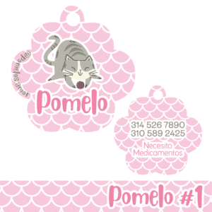 Placa Personalizada para Gatos Pomelo#1