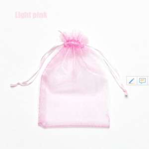 Bolsa de Organza x10 unidades Color Rosado