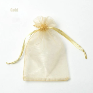 Bolsas de Organza x10 unidades Color Dorado