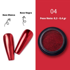 Polvo de Uñas Espejo Rojo