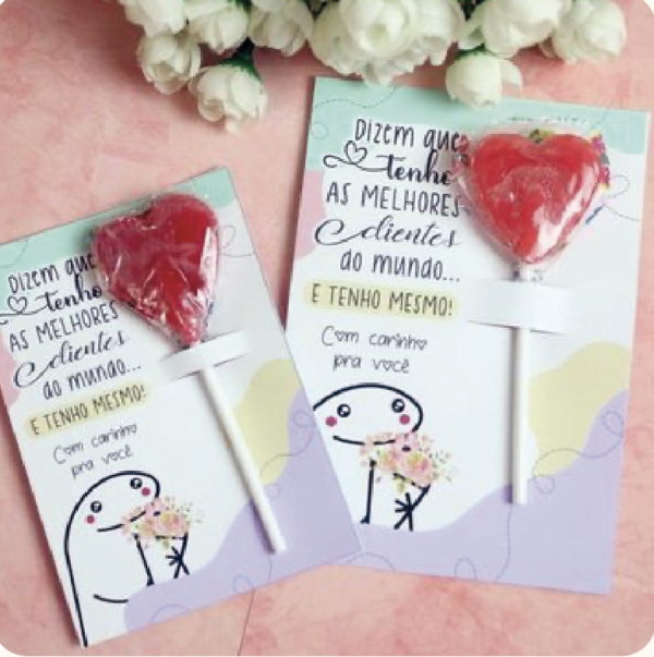 Colombina de Corazón con Tarjeta Personalizada