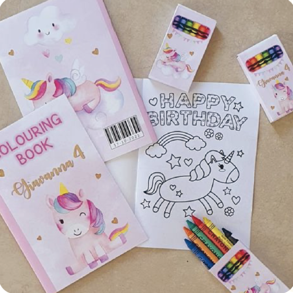 Cartilla para Pintar + 6 Crayolas | Diseño personalizado