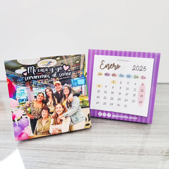 Mini calendario de mesa x12 recordatorios