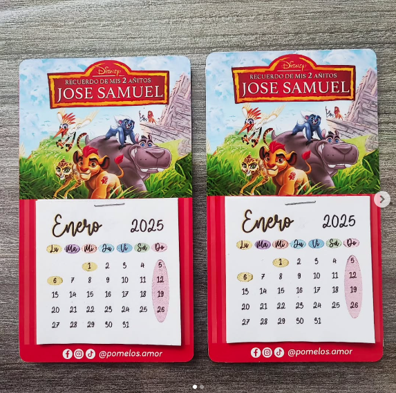 Mini calendario de imán x12 recordatorios