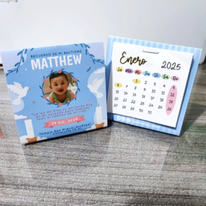 Mini calendario de mesa x12 recordatorios