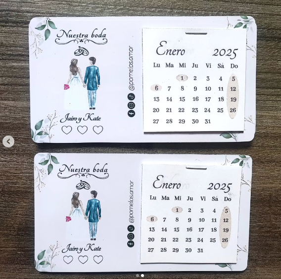 Mini calendario de imán x12 recordatorios