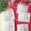 Mascarilla de arcilla blanca con tarjeta personalizada