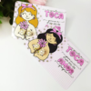 Aretes en perla con tarjeta personalizada