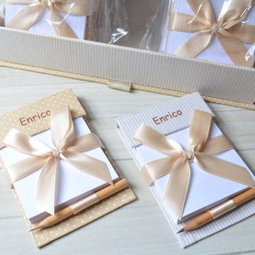 Mini Agendas con hojas blancas + lápiz personalizado