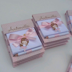 Mini Agendas con hojas blancas + lápiz personalizado
