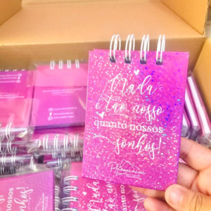 Mini Agendas Argolladas con base blanda + diseño personalizado
