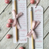 Lápices con tarjeta personalizada