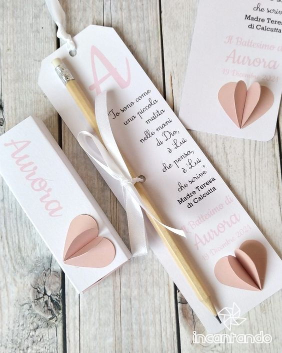 Lápices con tarjeta personalizada