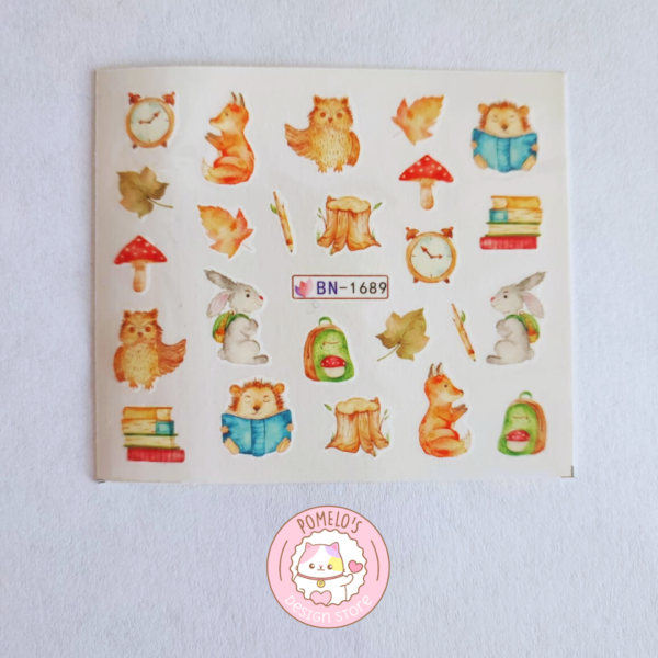 16 Stickers para Uñas BN-1689