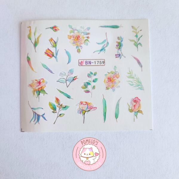 3 Stickers para Uñas BN-1759