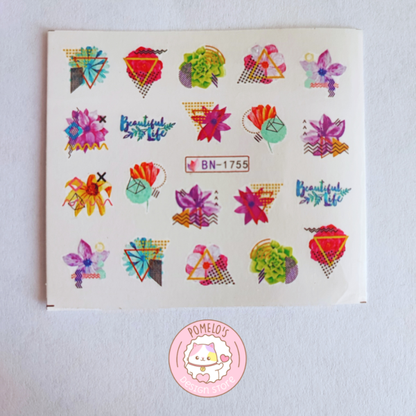 6 Stickers para Uñas BN-1755