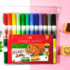 Plumones Jumbo Bicolor x12 Faber-Castell – ¡24 Colores para Crear!
