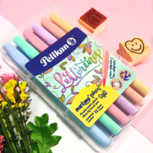 Plumones Punta Pincel Pastel x12 Pelikan