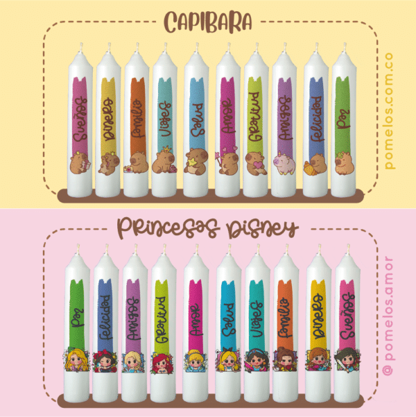 DISEÑOS CON IMAGENES DE VELITAS_Mesa de trabajo 1 copia 5 Velitas 7 diciembre x10 unidades personalizadas