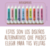 Velitas 7 diciembre x10 unidades personalizadas