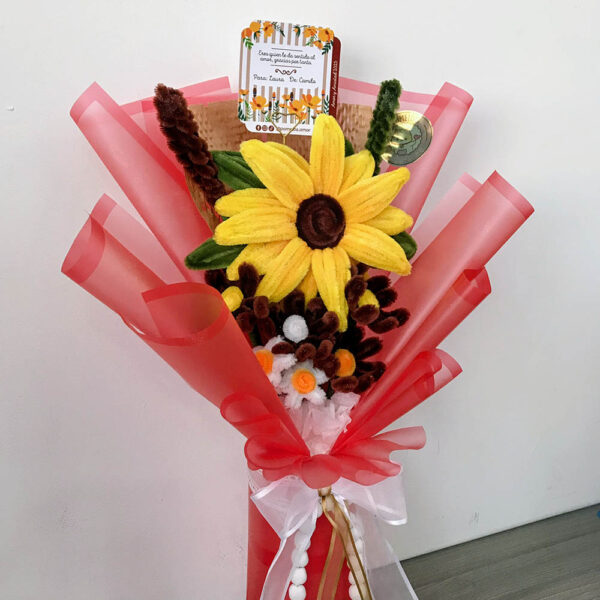 IMG_1396 Girasol Hermoso Ramo de Flores Eternas Premium