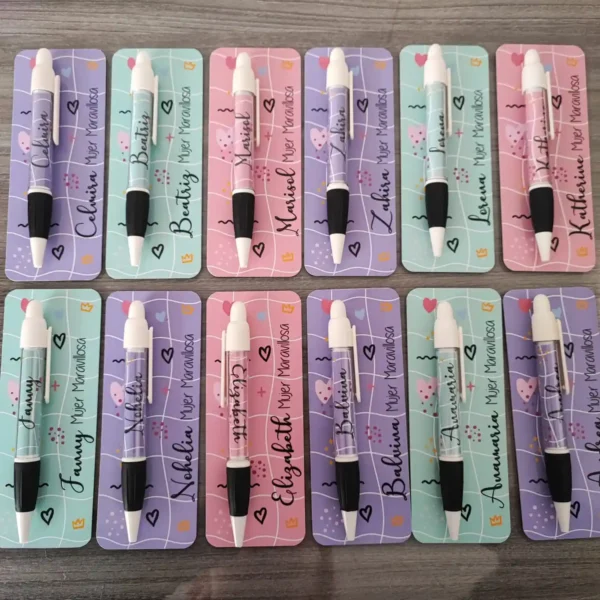 7 Esferos Personalizados con Nombres